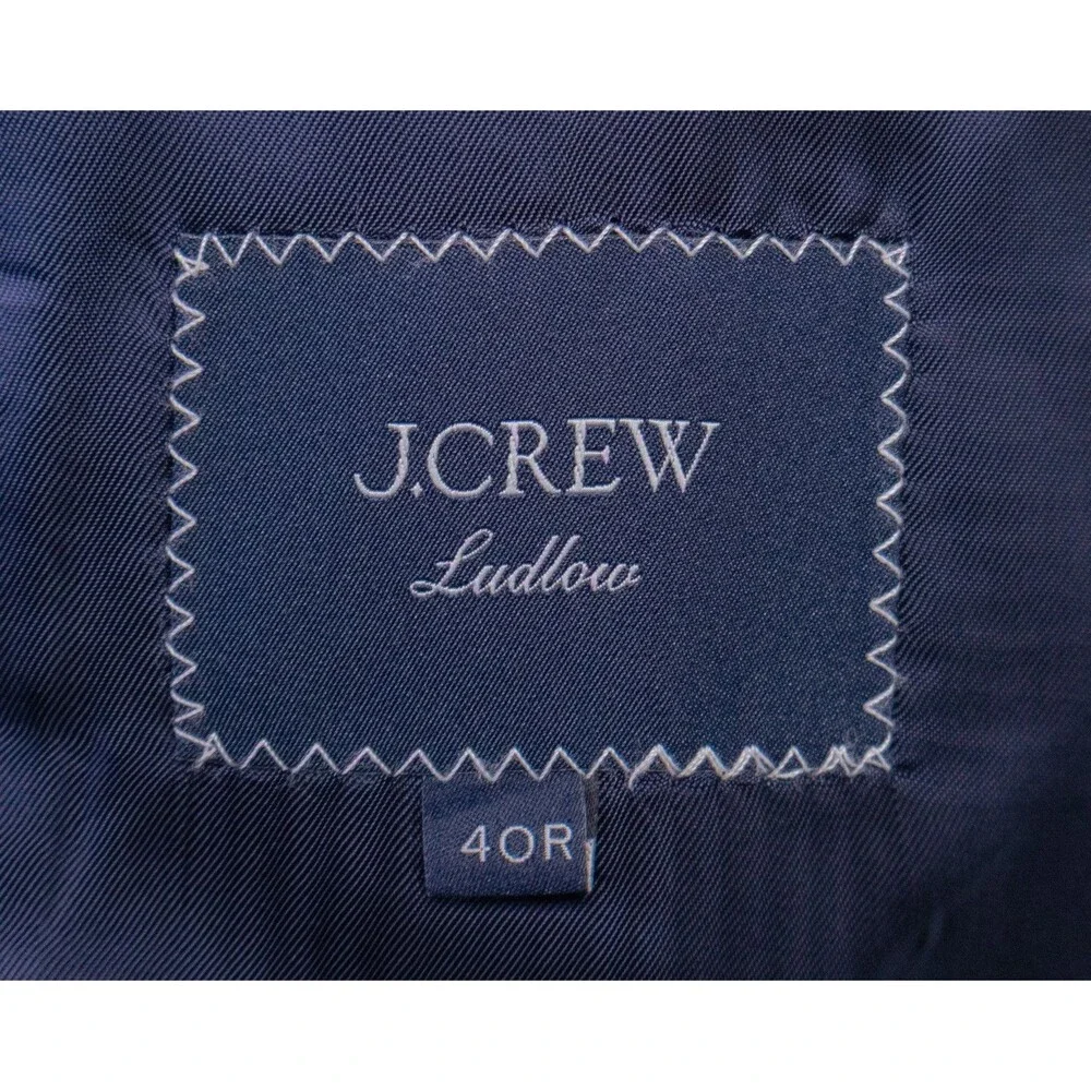 J. Crew x Loro Piana Men’s Ludlow 100% Wool 2-Button Blazer Navy Blue • 40R